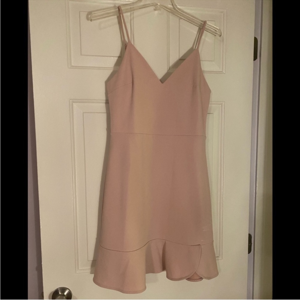 Express flounce hem cami dress in light pink